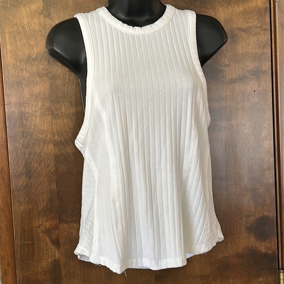 FREE PEOPLE INTIMATELY WOMENS WHITE LACE-UP TANK TOP SIZE M - Picture 2 of 14